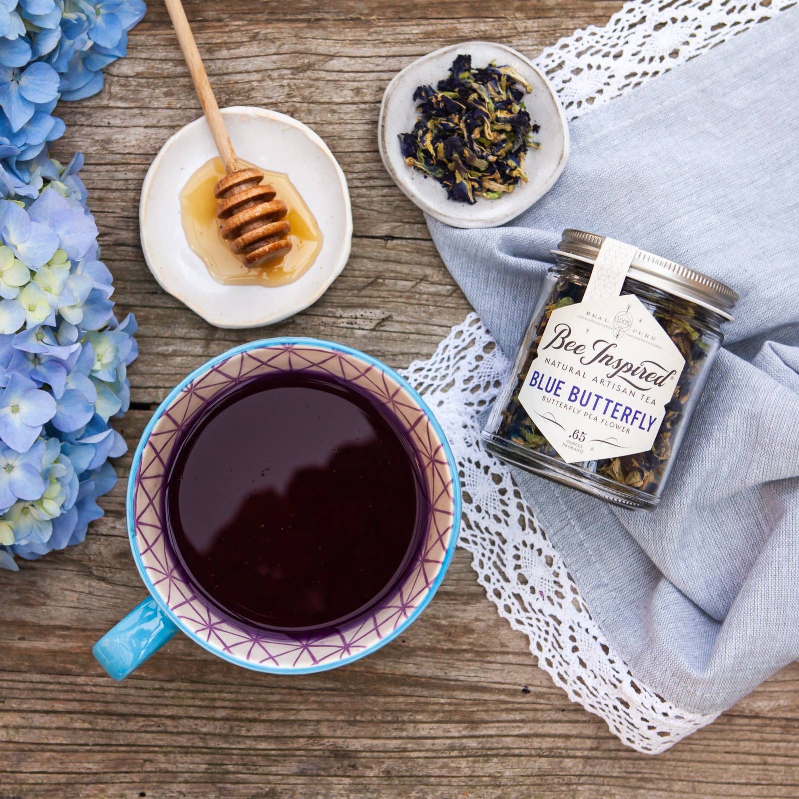 Blue Butterfly Tea | Color Changing Pea Flower Tea-Bee Inspired