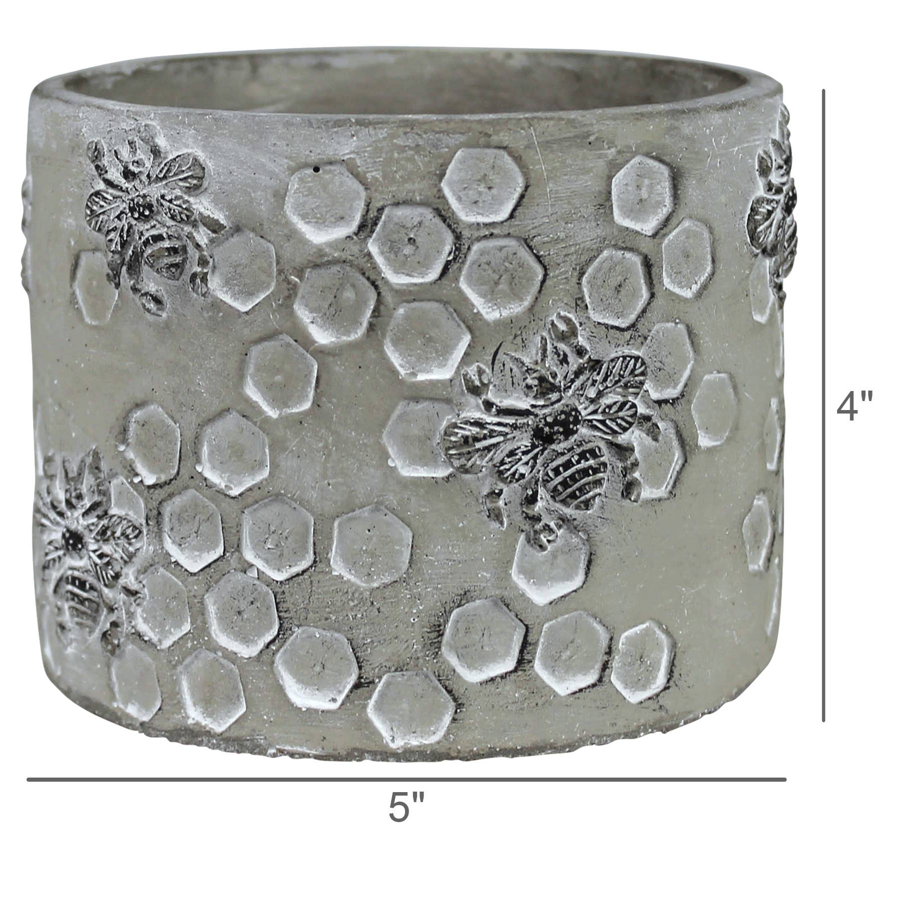 Honeycomb Bee Cachepot, Cement