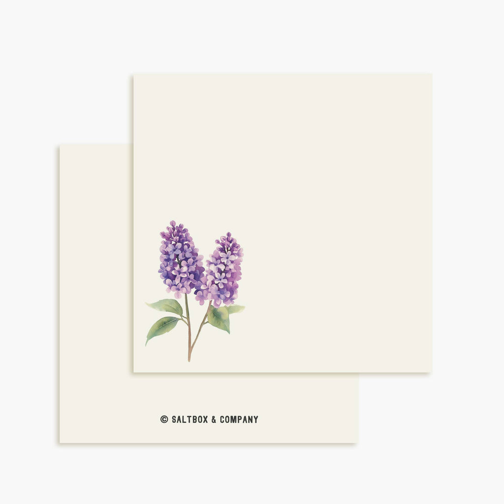 Purple Lilac Mini Notes | Set of 50 Small