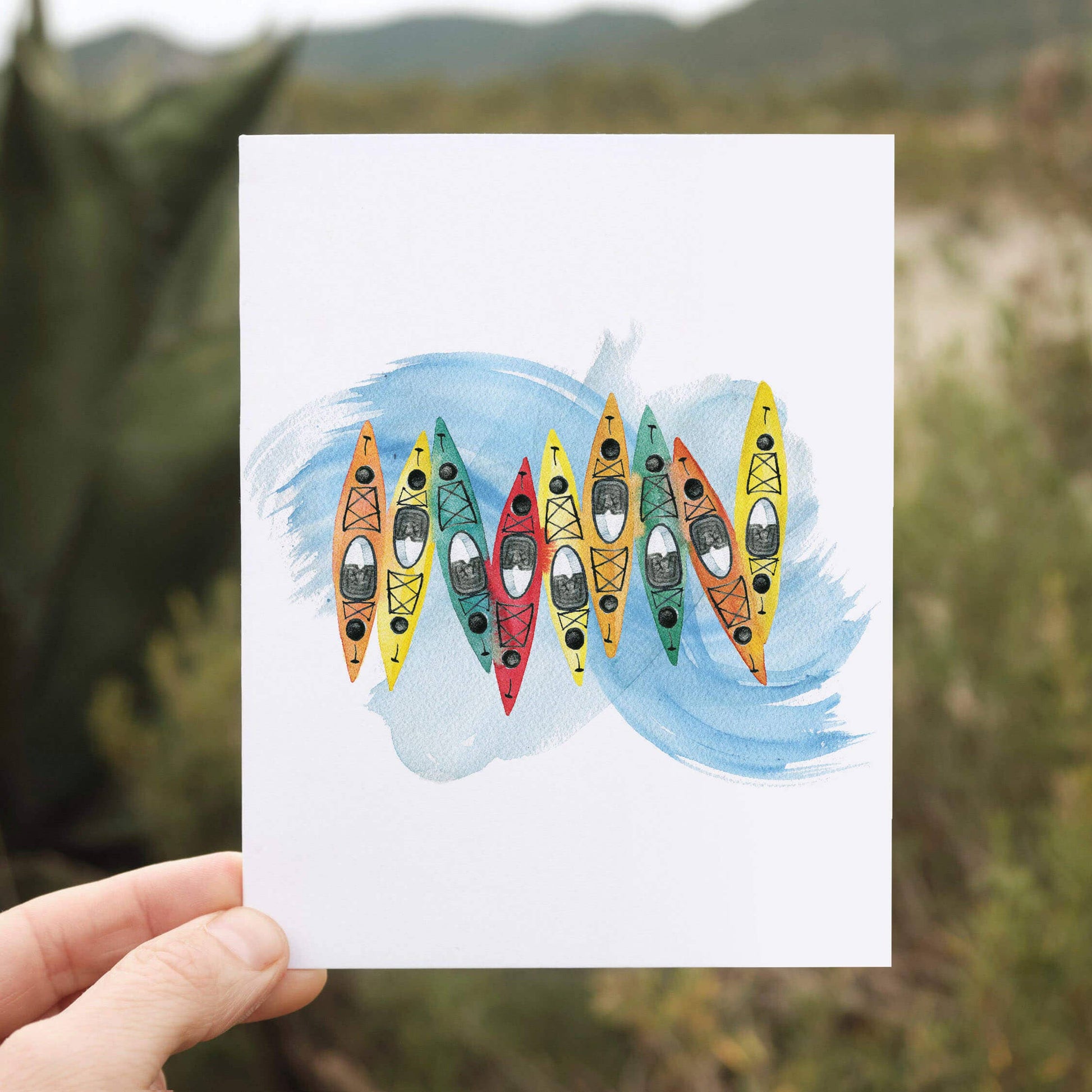 Kayak Greeting Card