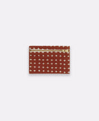 Navy Cross-Stitch Coin Purse