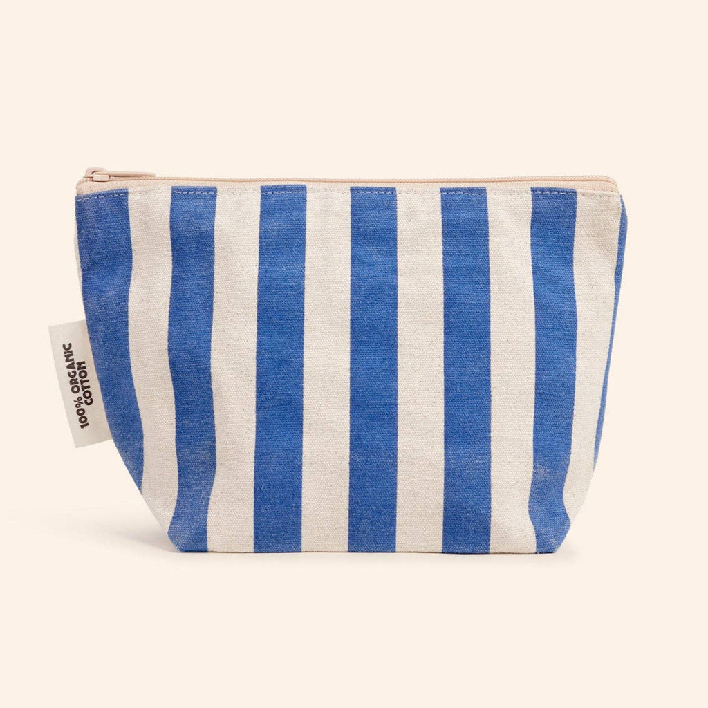 Organic Cotton Zipper Bags - Blue