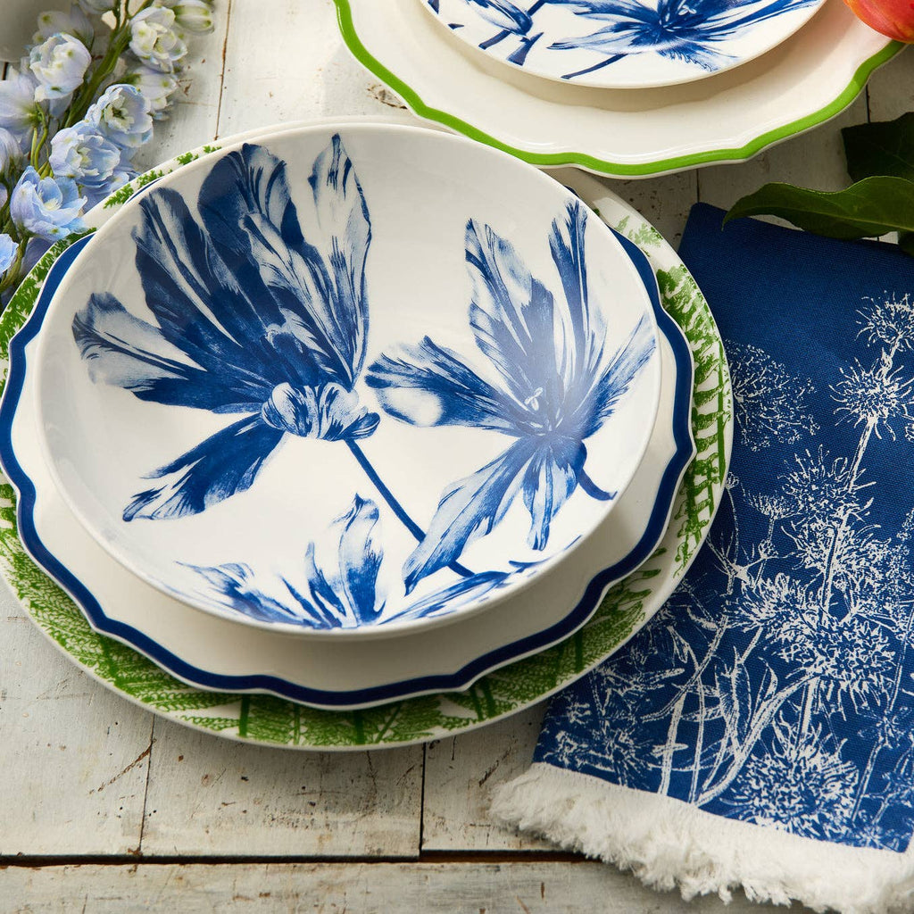 Tulip Entrée Bowl — Blue Floral