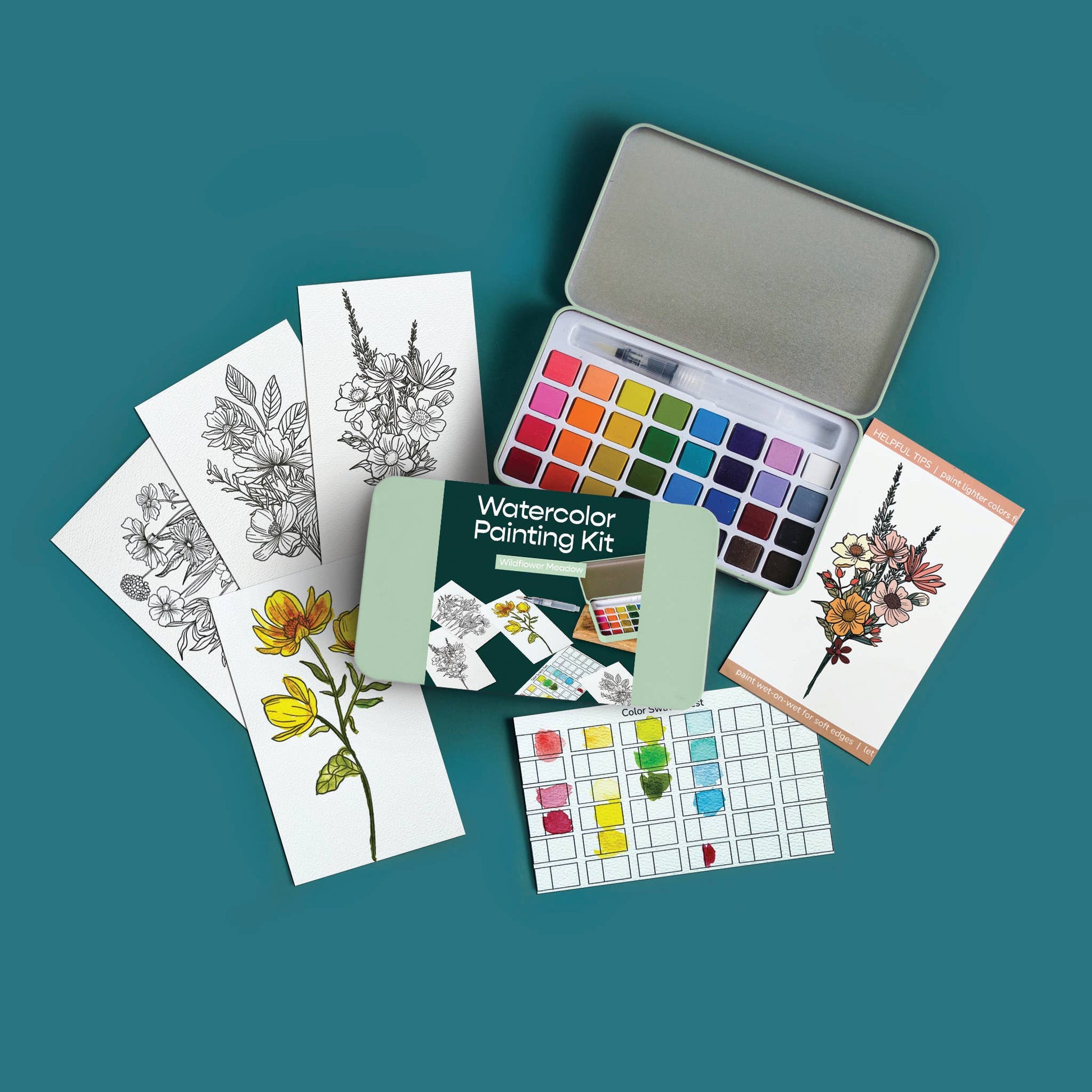 Wildflower Meadow – Watercolor Painting Kit