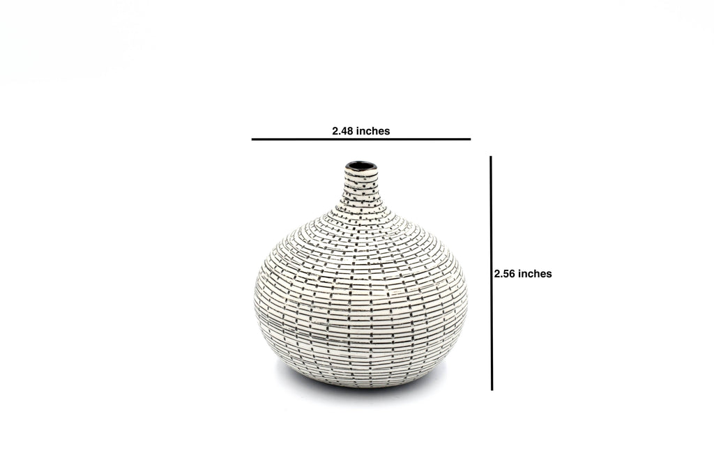 Black Congo Tiny S- W71 Handcrafted Porcelain Bud Vase