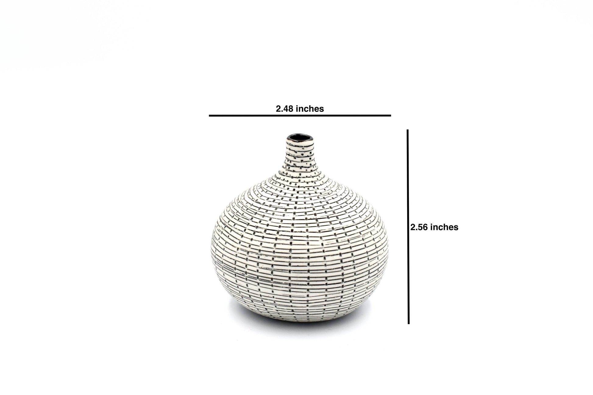 Black Congo Tiny S- W71 Handcrafted Porcelain Bud Vase
