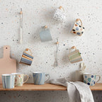 Brown Stripe Painted Coffee Mug