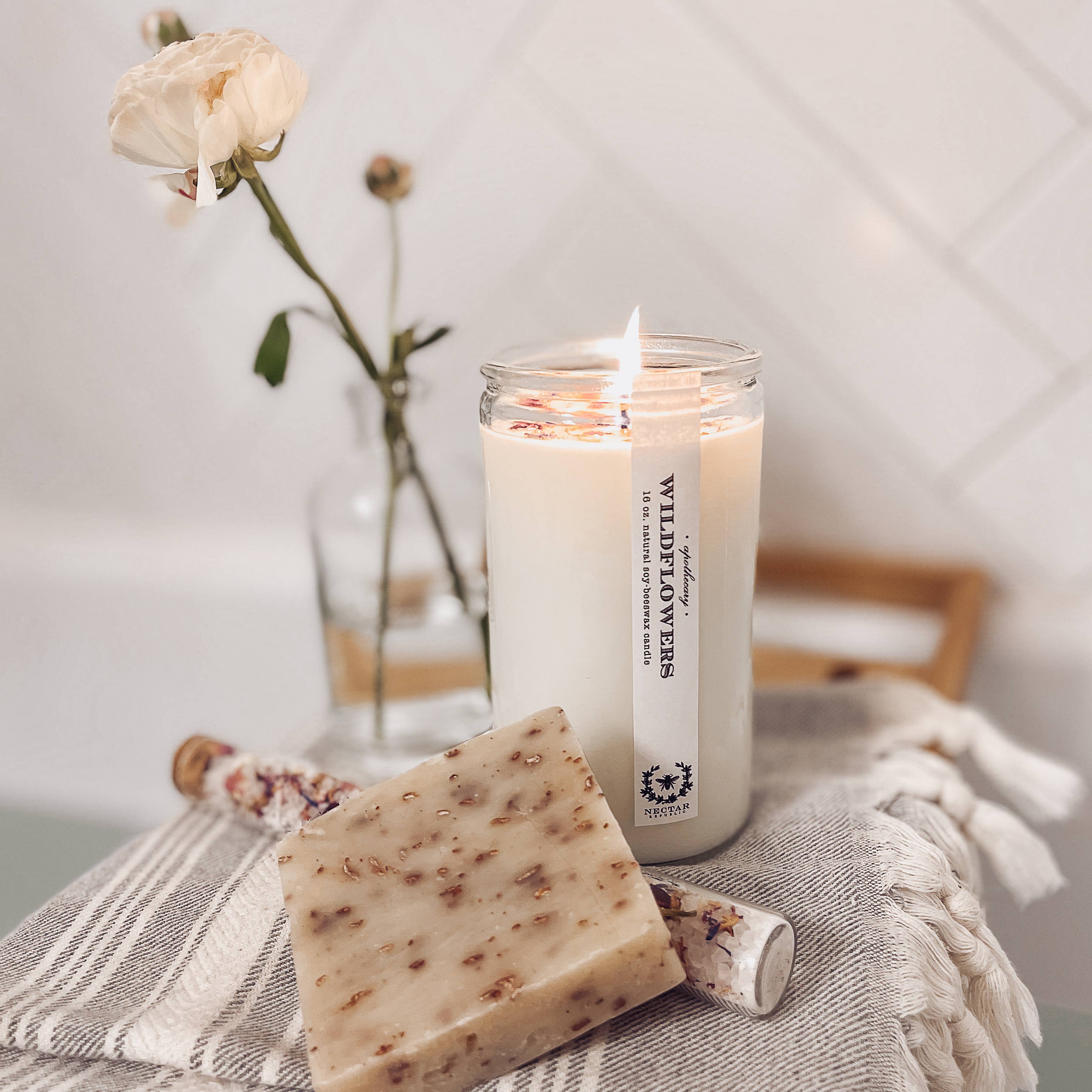 Wildflowers : Bath Soap  (handcrafted vegan )