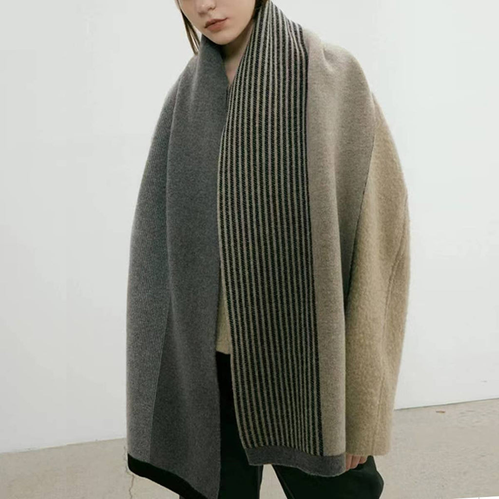 Dark Green Unisex Elegant Winter Couples Wrap (OS)