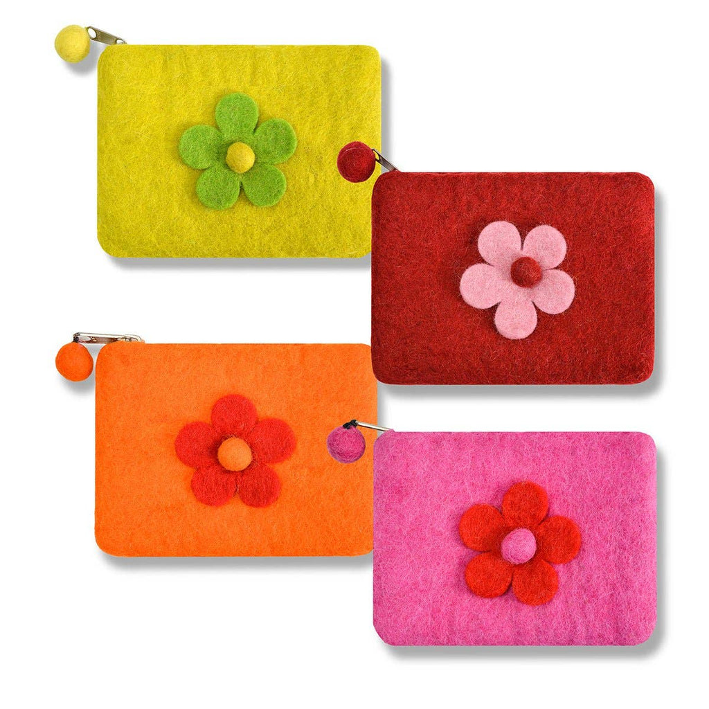 One Layer Flower Coin Purse: Assorted colors