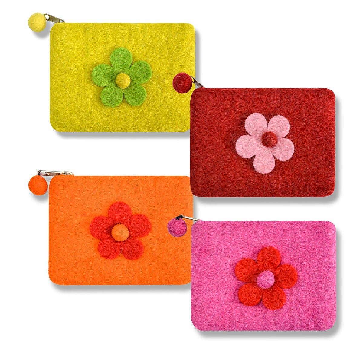 One Layer Flower Coin Purse: Assorted colors