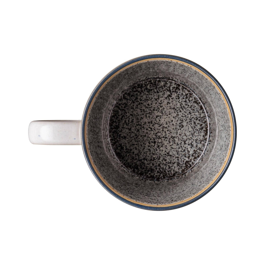 Grey White Ridged Mug