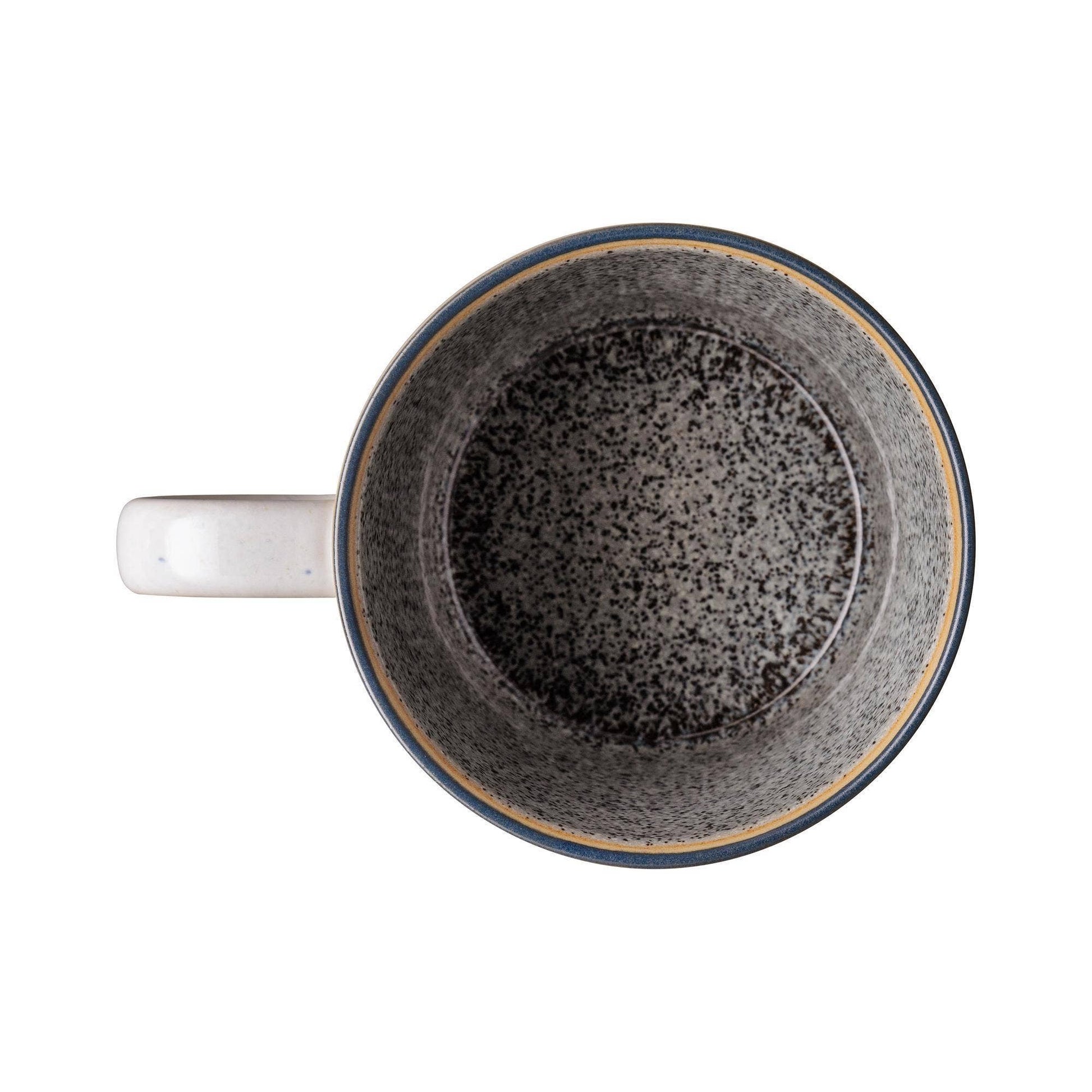 Grey White Ridged Mug