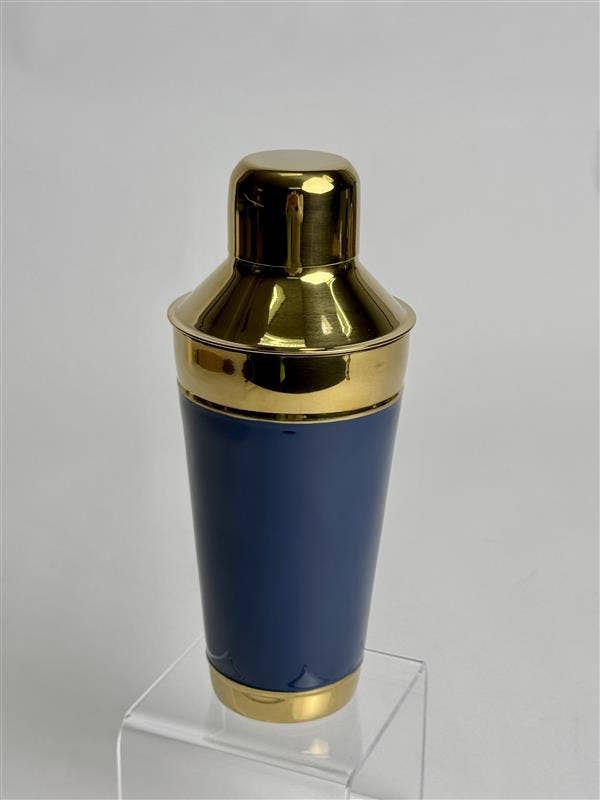 Hand-Painted Cocktail Shaker: Navy