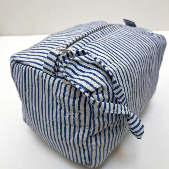 Bag 9X5X5 Cosmetic L Striped Blue