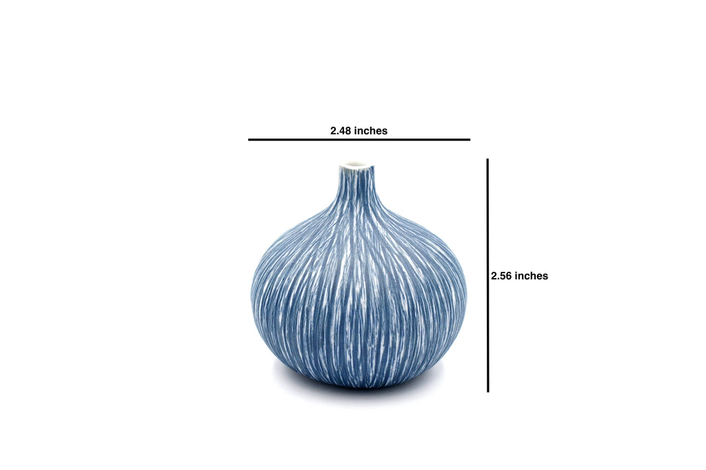 BLUE CONGO TINY S-Handcrafted Porcelain Bud Vase