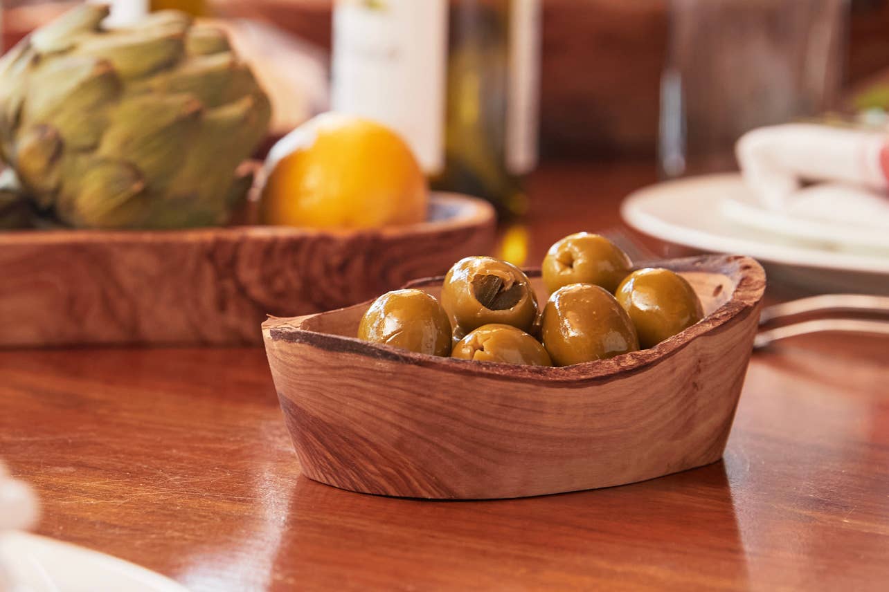 Small Italian Olivewood Serving Bowl