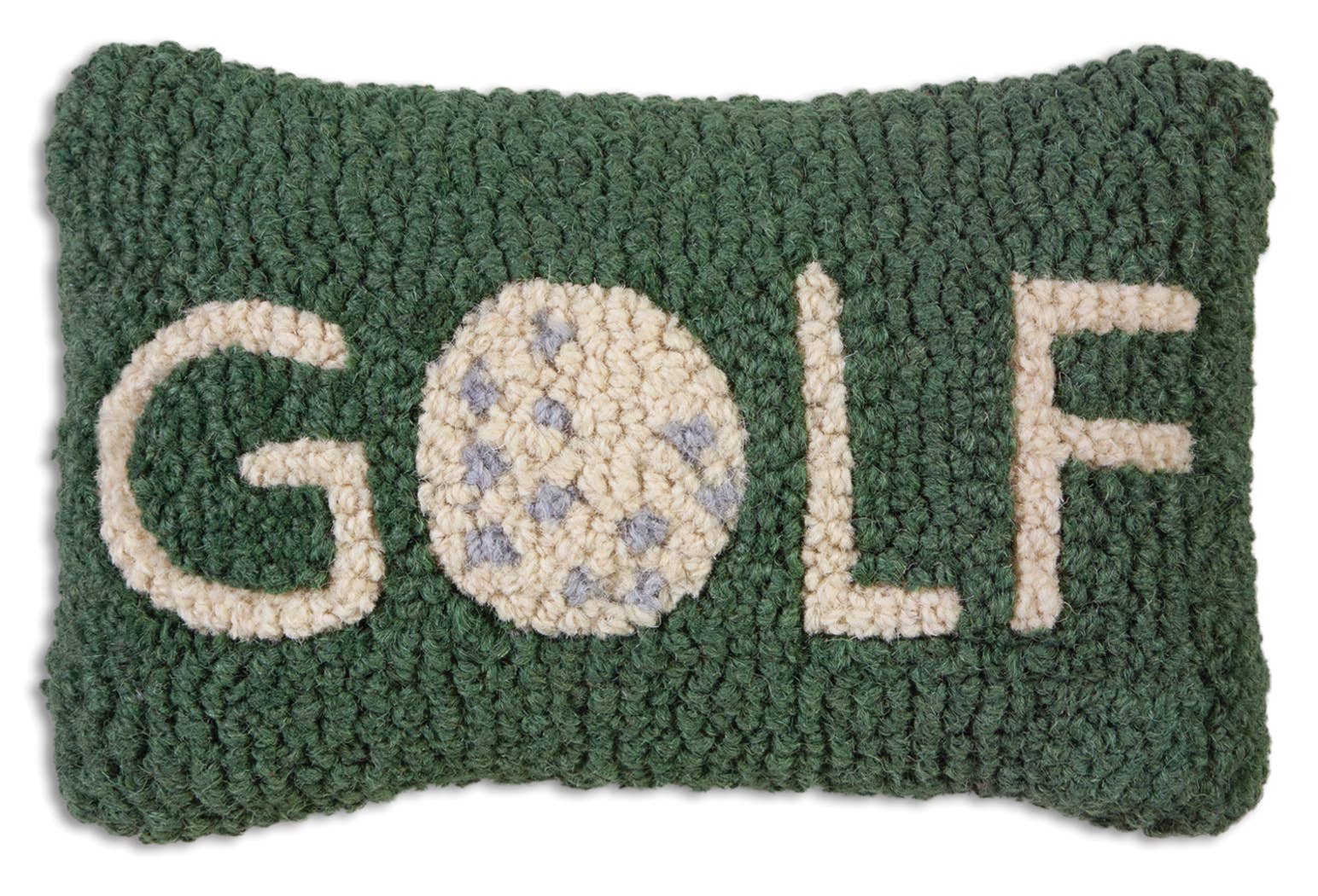 Golf – Hooked Wool Pillow | 8" x 12"
