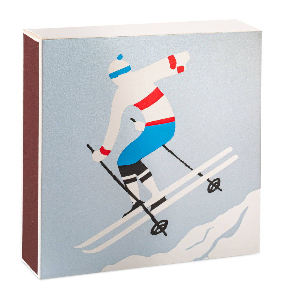 The Skier | Square - Christmas Safety Matches🎄