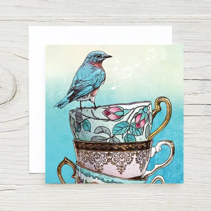 Bird W/Teacups Gift Card