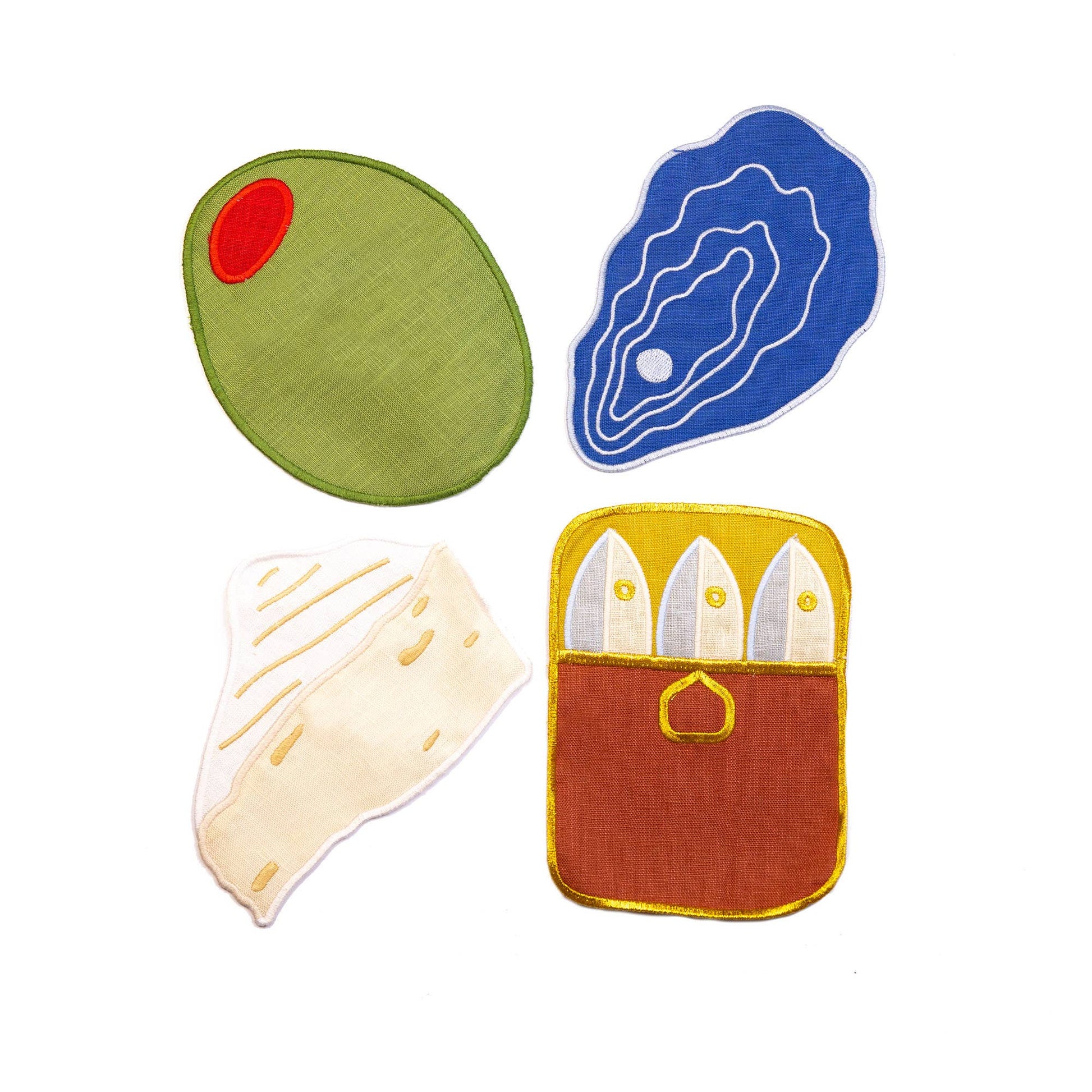 Hors D'Oeuvres Linen Cocktail Napkins - Set Of 4