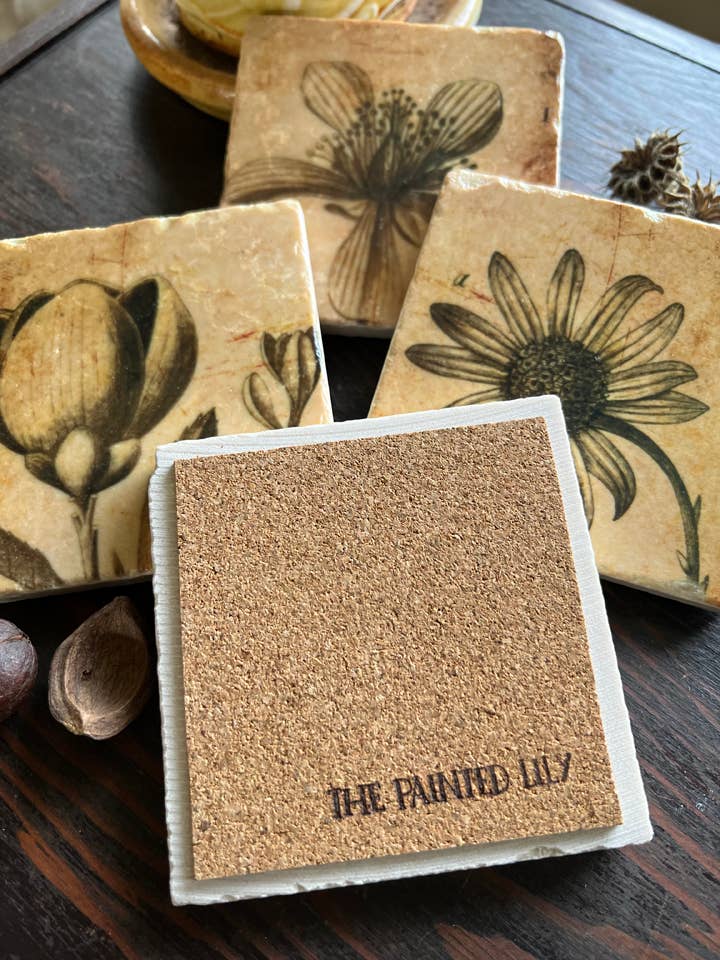 Sepia Botanicals Stone Coaster | Single