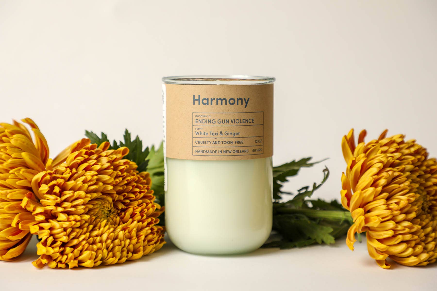 Harmony – Tea & Ginger Candle | End Gun Violence | 12 oz.