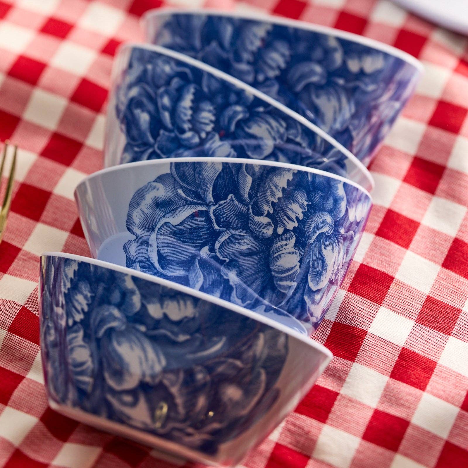 Peony Cereal Bowls, Set of 4