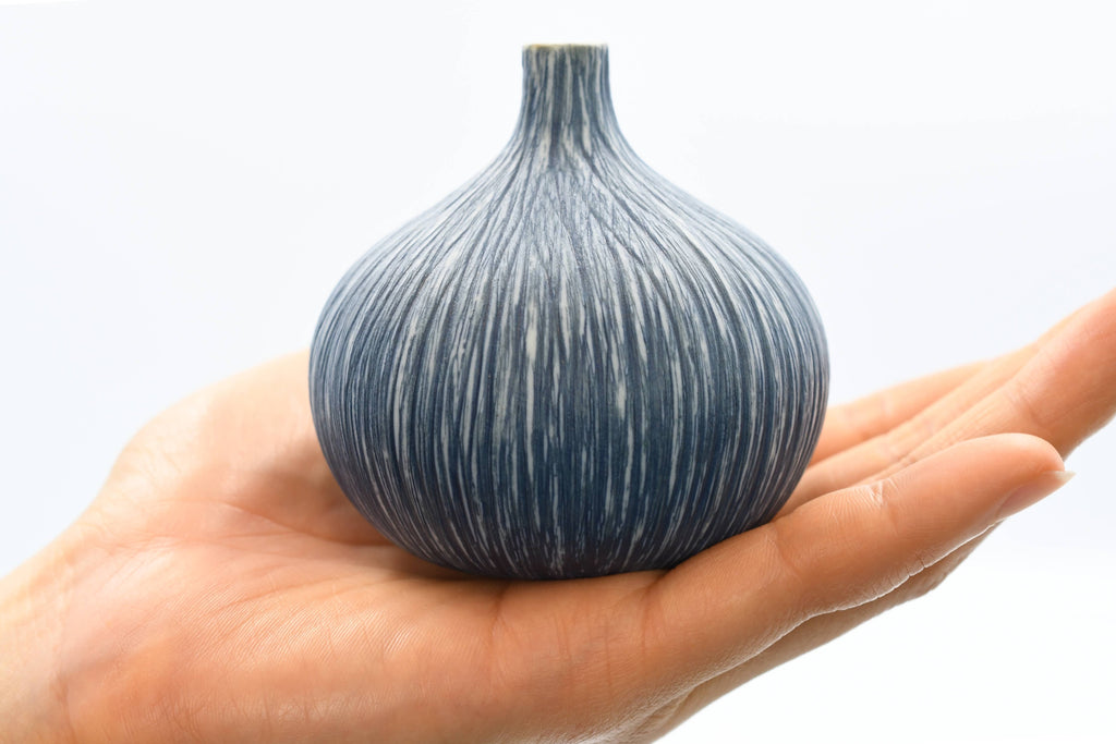 BLUE CONGO TINY S-Handcrafted Porcelain Bud Vase