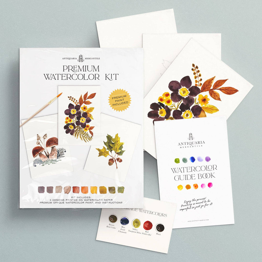 Woodland Botanicals Watercolor Painting Kit