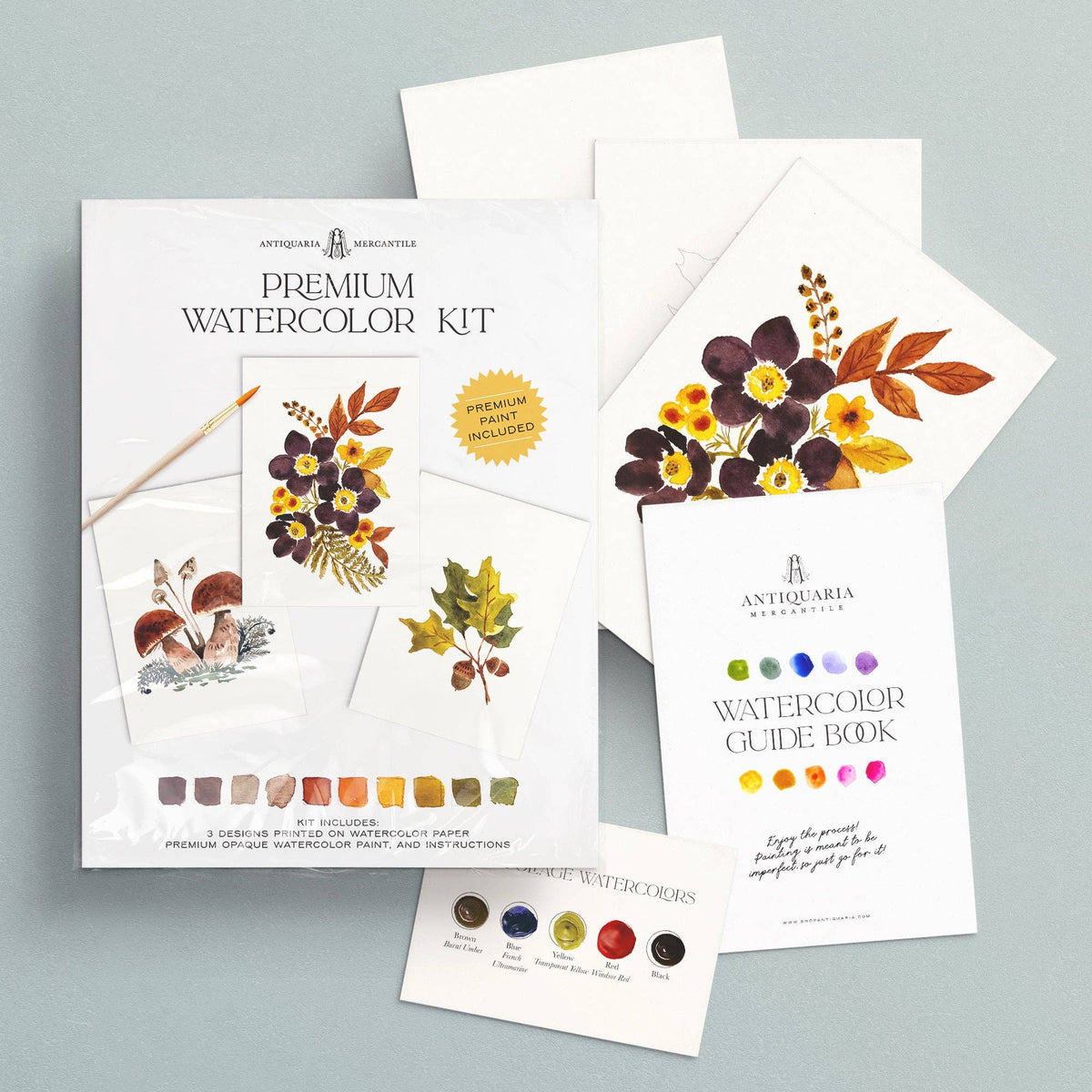 Woodland Botanicals Watercolor Painting Kit