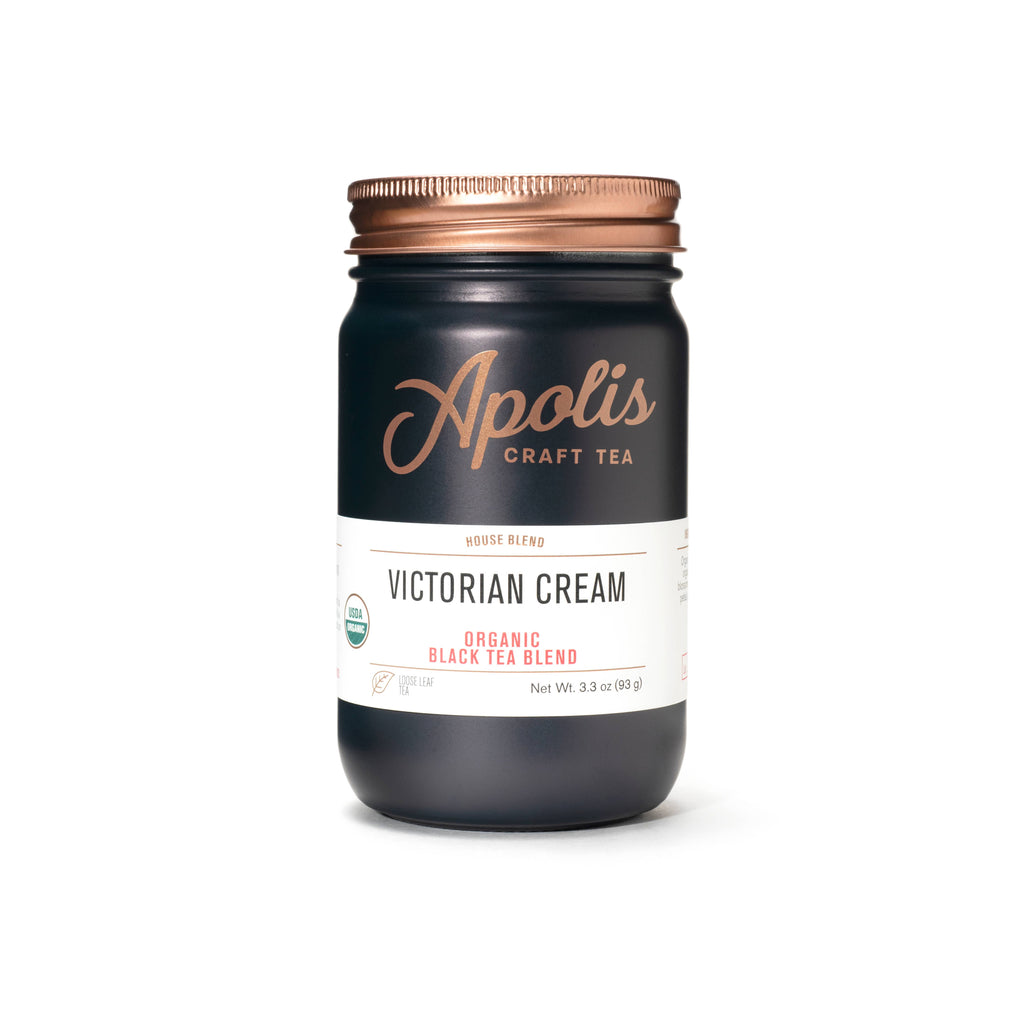 Apolis Victorian Cream tea jar on a white background
