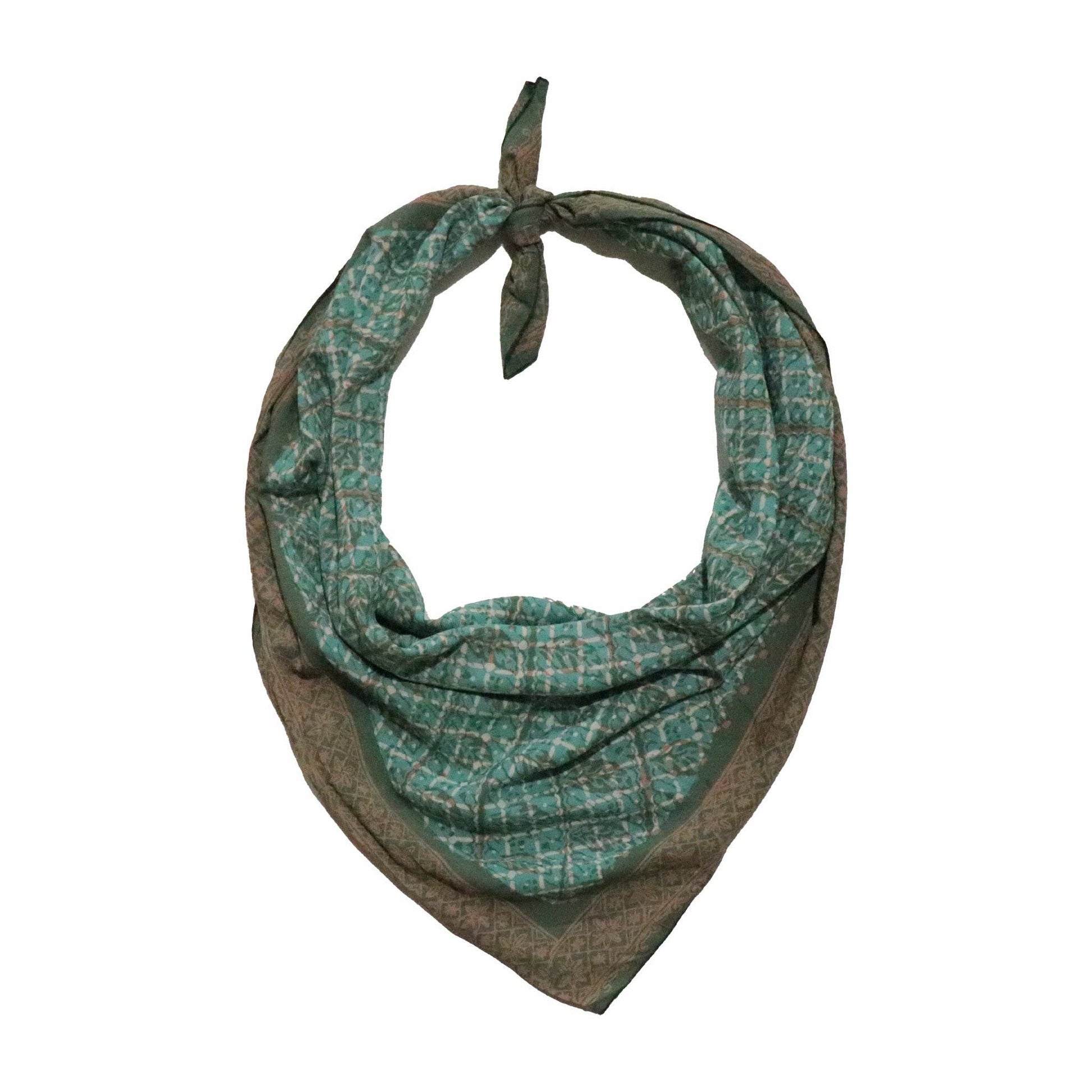 Batik Bandana- Leaf Grid