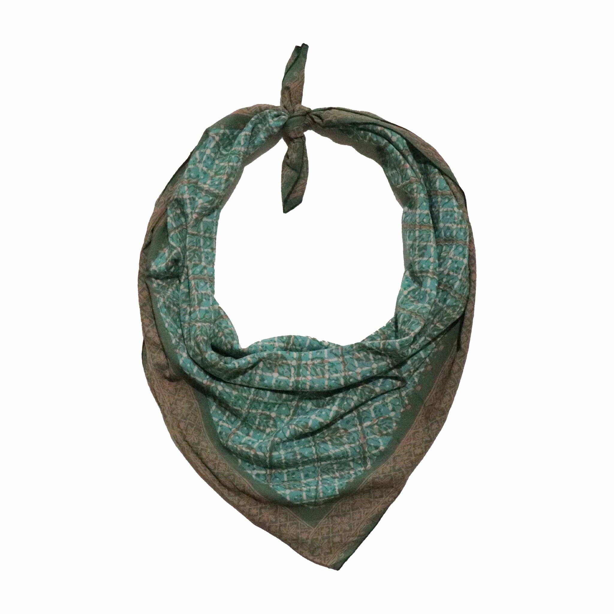 Batik Bandana- Leaf Grid